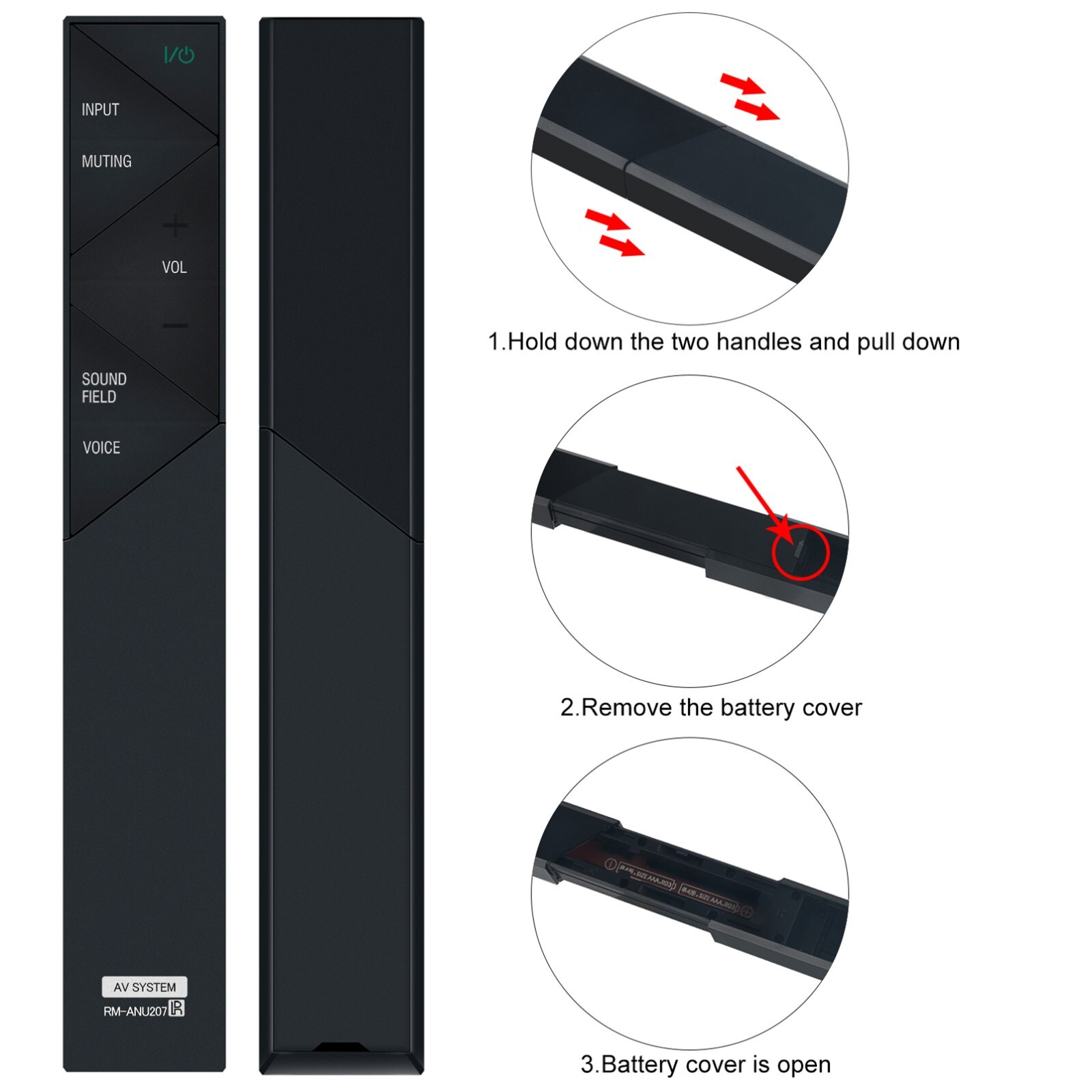 RM-ANU207 Replace Remote Control for Sony HT-XT1 HT-ST5 SA-WST5 SA-ST5 RM-ANU208