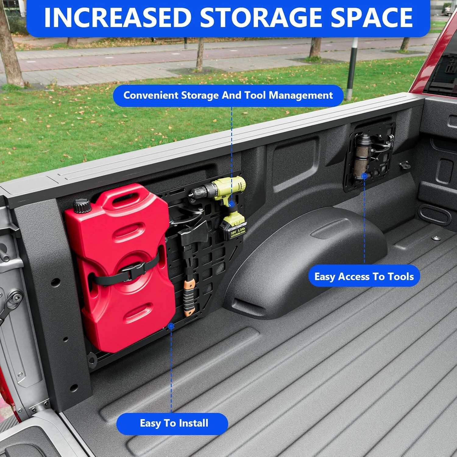 For 2015-2024 Ford F150 Side Bed Molle Panel Bed Molle System Truck Bed Panel