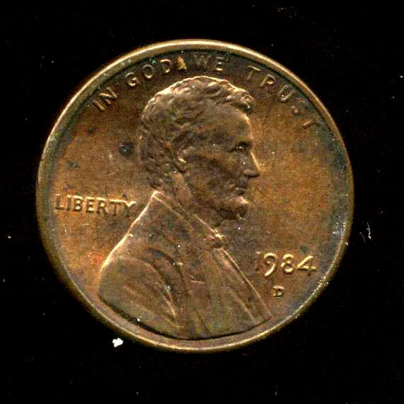 Lincoln MEMORIAL Cent 1984 D Average Circulated United States 1 Penny Coin #6781