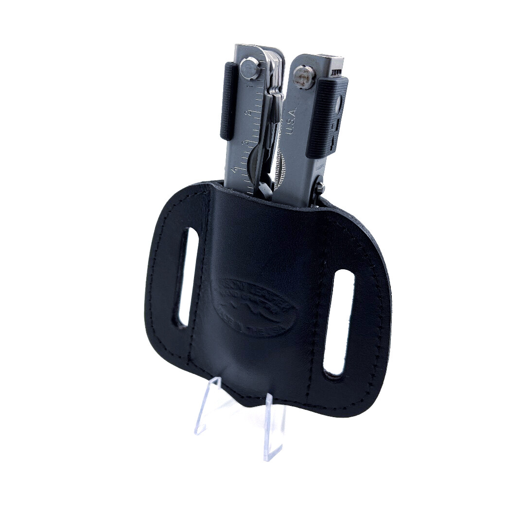 Barsony Leather Pancake Multi-Tool Sheath