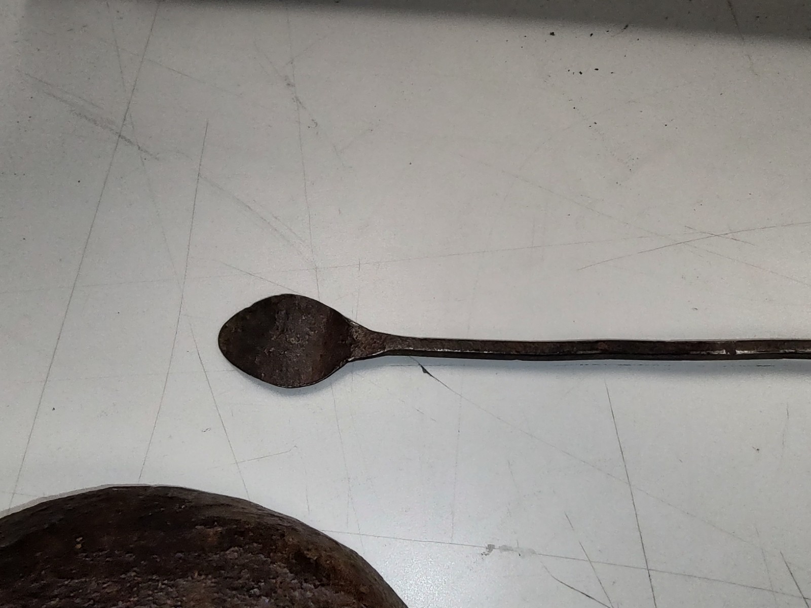Blacksmith ladel with hand crafted chain 1800's ?