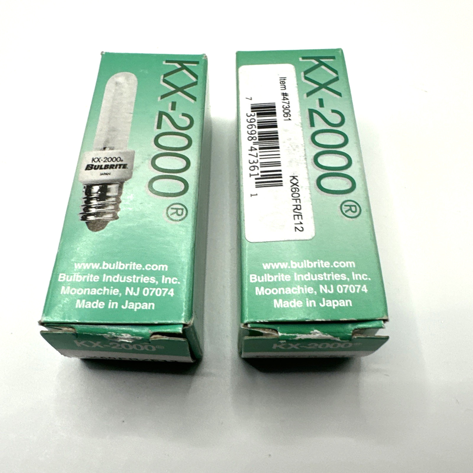 Bulbrite KX2000 2 Pack KX60FR/E12 Krypton Xenon 120V 40W T3 Candelabra E12 Frost
