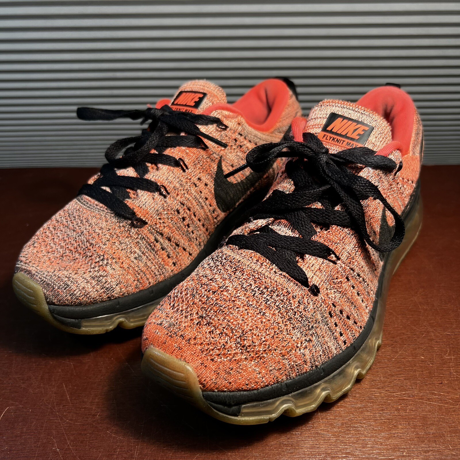 Nike Flynit Air Max Women’s Size 7 620659-008 'Hyper Orange/Sunset Glow' Shoes