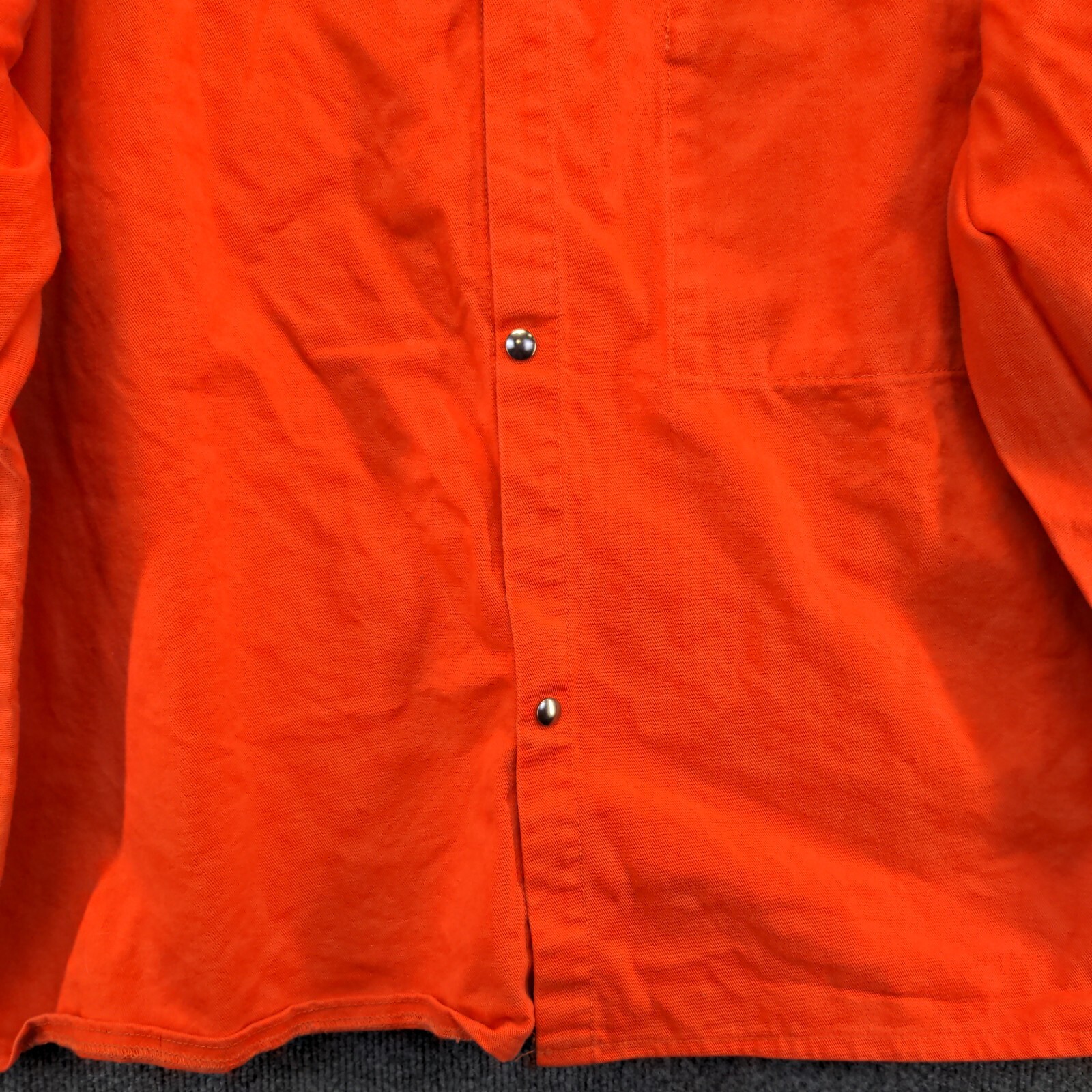 Unbranded Men's Flame Resistant Jacket Orange XL Snap Button Workwear