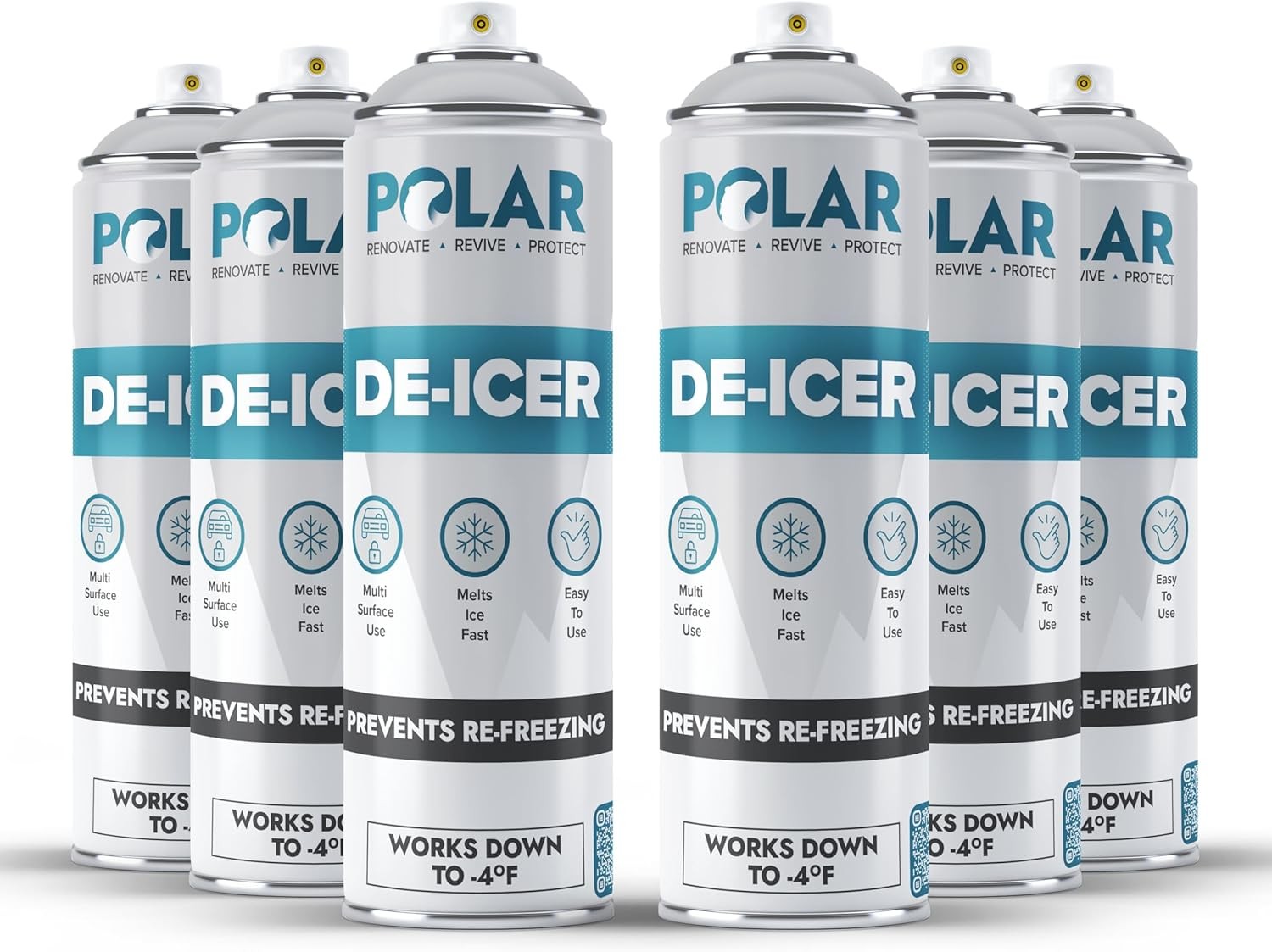Polar De-Icer Spray, 17 Fl Oz, 6 Pack
