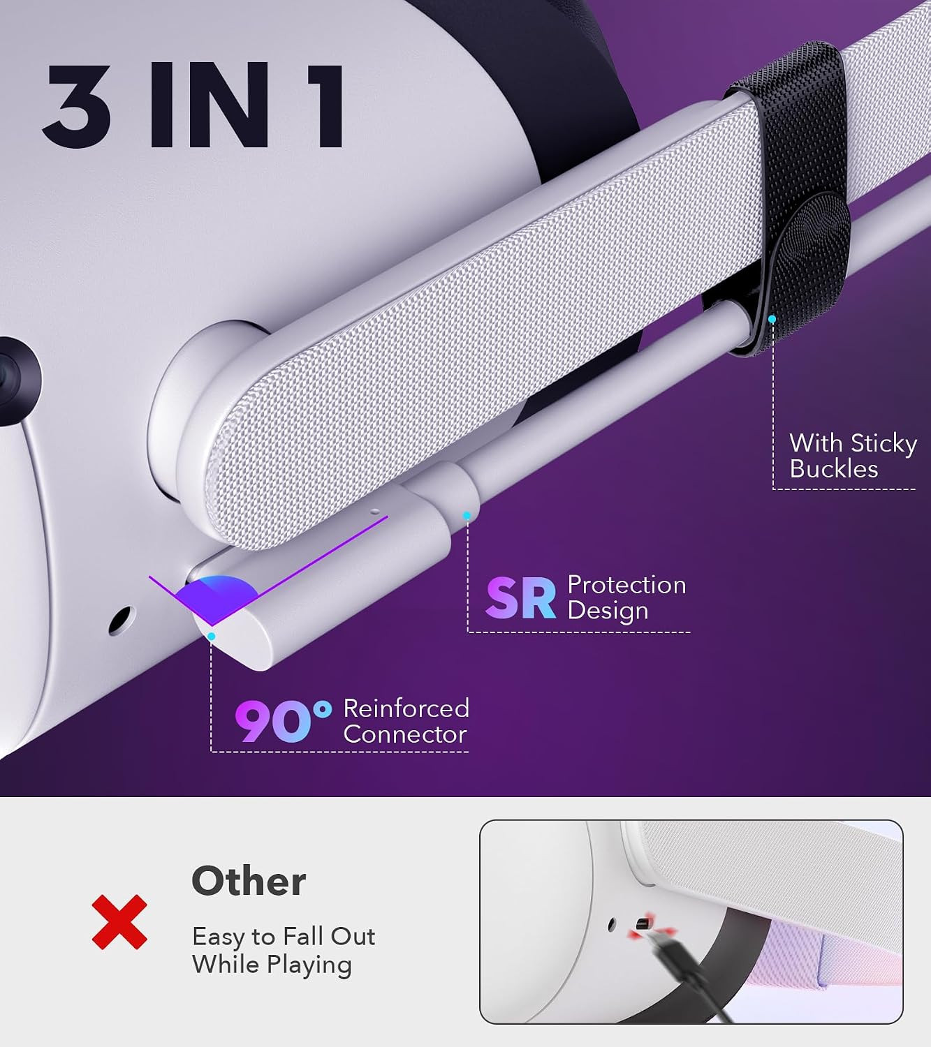 Link Cable 16FT Compatible with Meta/Oculus Quest 3S, Quest 3, Quest