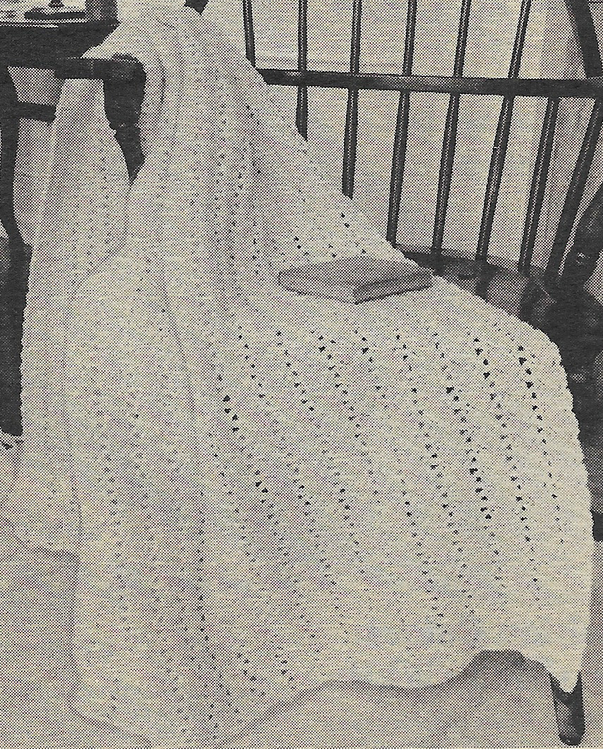 vintage, Shells & Chains Afghan crochet pattern instructions