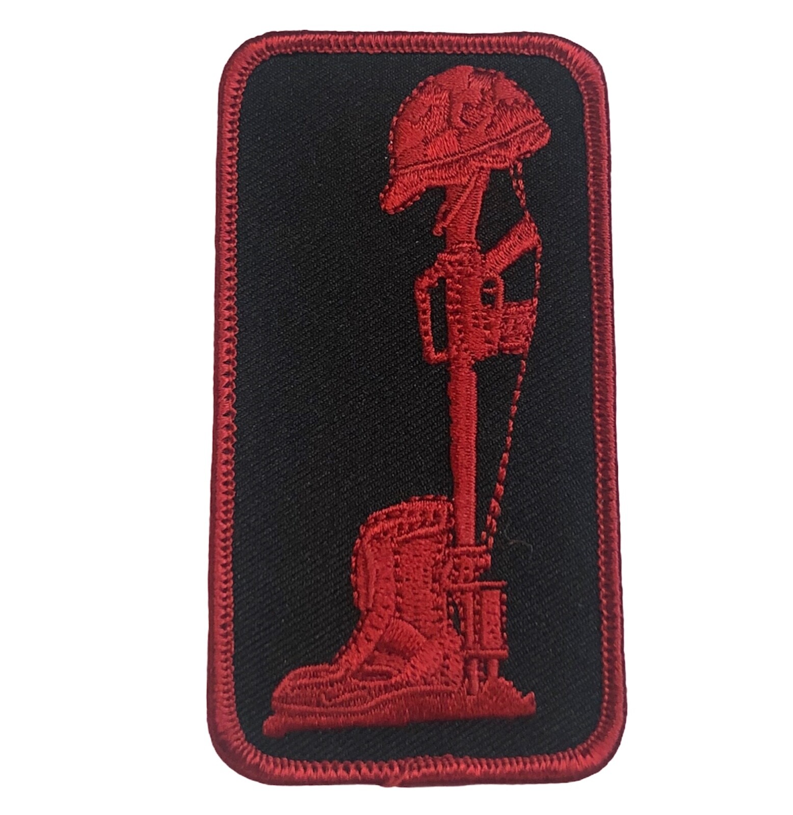 Battle Field Cross Boots Red 4 x 2 inch Cap Hat Patch H1940 F4D18J