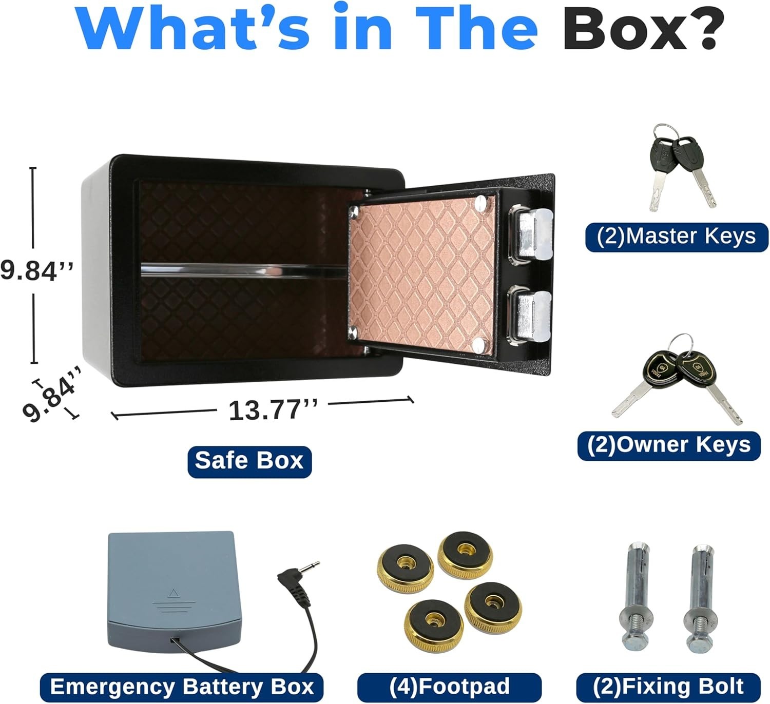 Fingerprint Safe 0.63 Cubic Ft - Biometric and Fire Resistant | Secure Storage