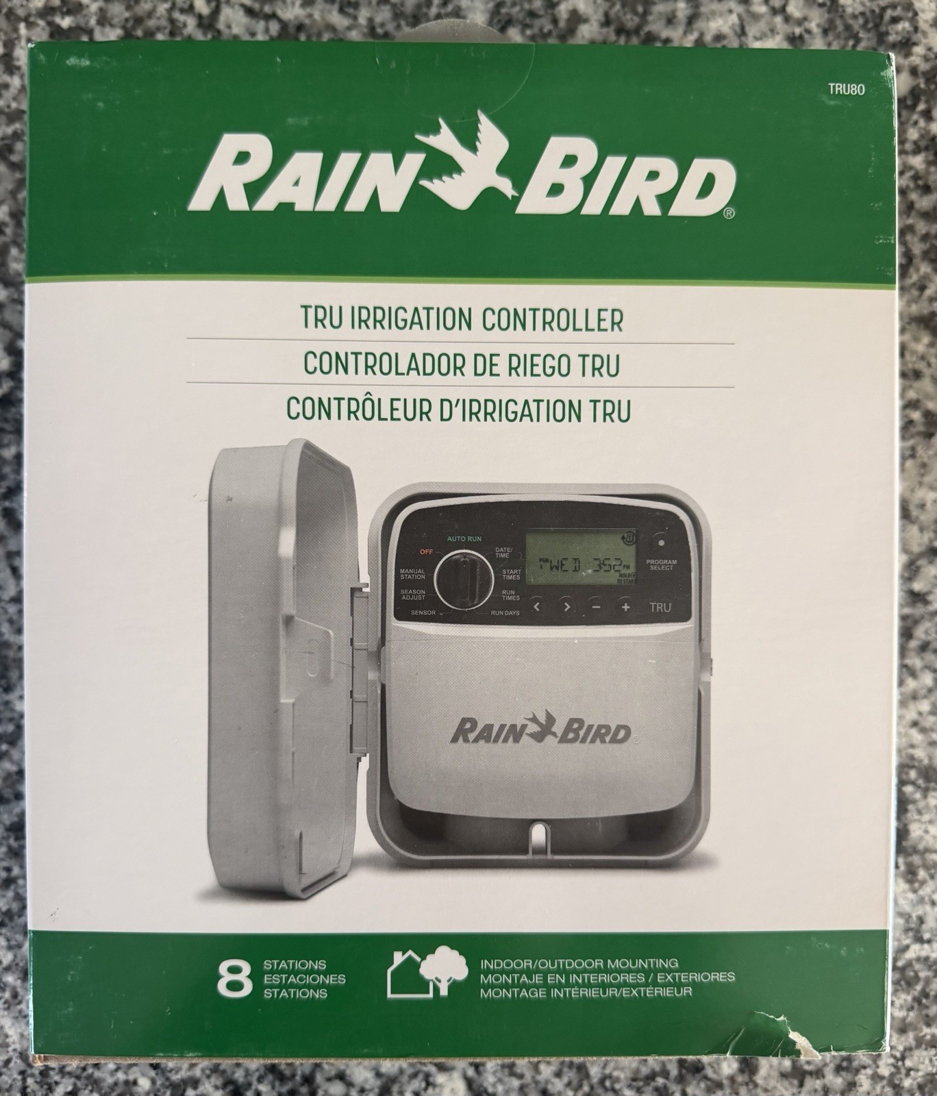 Rain Bird TRU8O Program-Based Indoor/Outdoor Irrigation Sprinkler Controller NEW