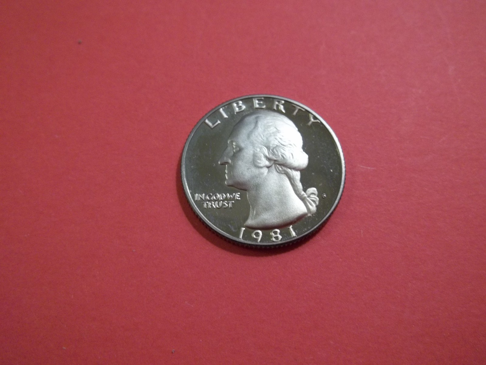 "S" Proof Washington Quarter  Gem  1981 "S"  (PWQ14)