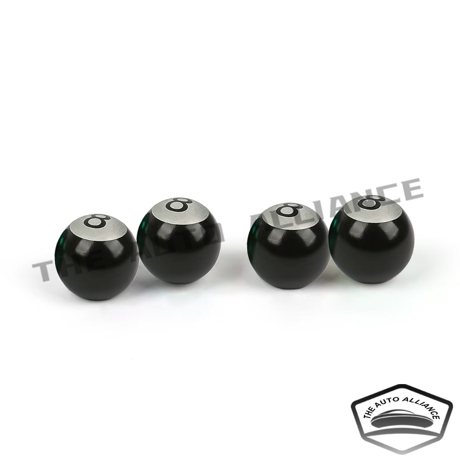 Set of 4 Tire Wheel Valve Stem Caps Hot Rat Rod ATV Bike Car Truck- 8 ball pool
