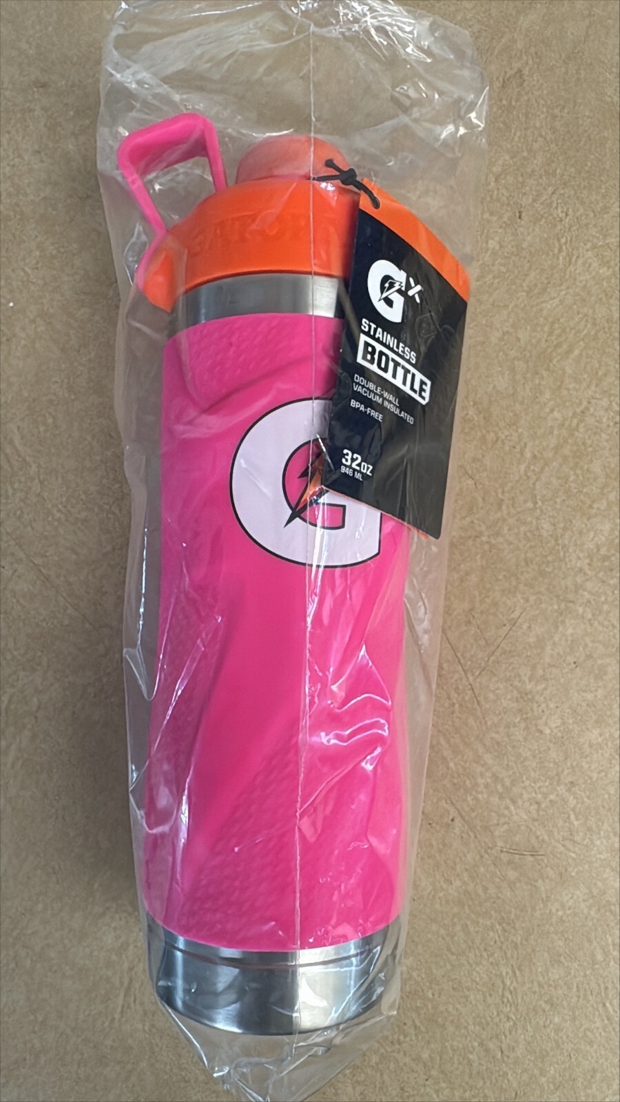 Gatorade Gx Stainless Steel Bottle, 32Oz - Pink - New - Retail Price $44.99