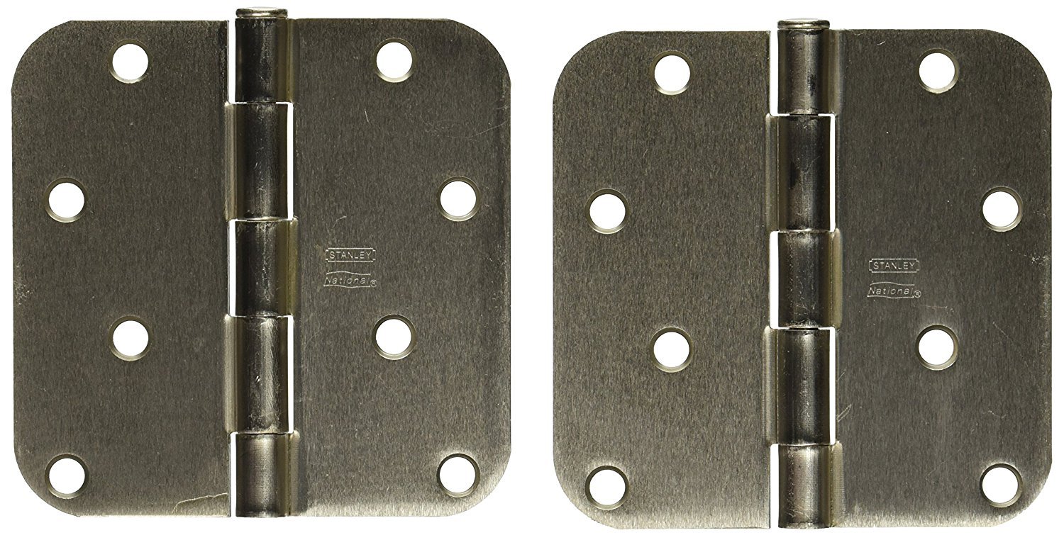 Stanley National Hardware V8034 4" Door Hinge Satin Nickel 2 pack