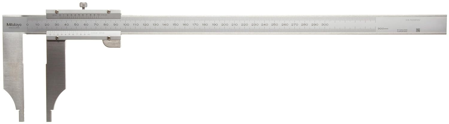 Mitutoyo 534-110 Vernier Caliper, Steel, Nib Style, Long Jaw, 0-500mm Range, +/-