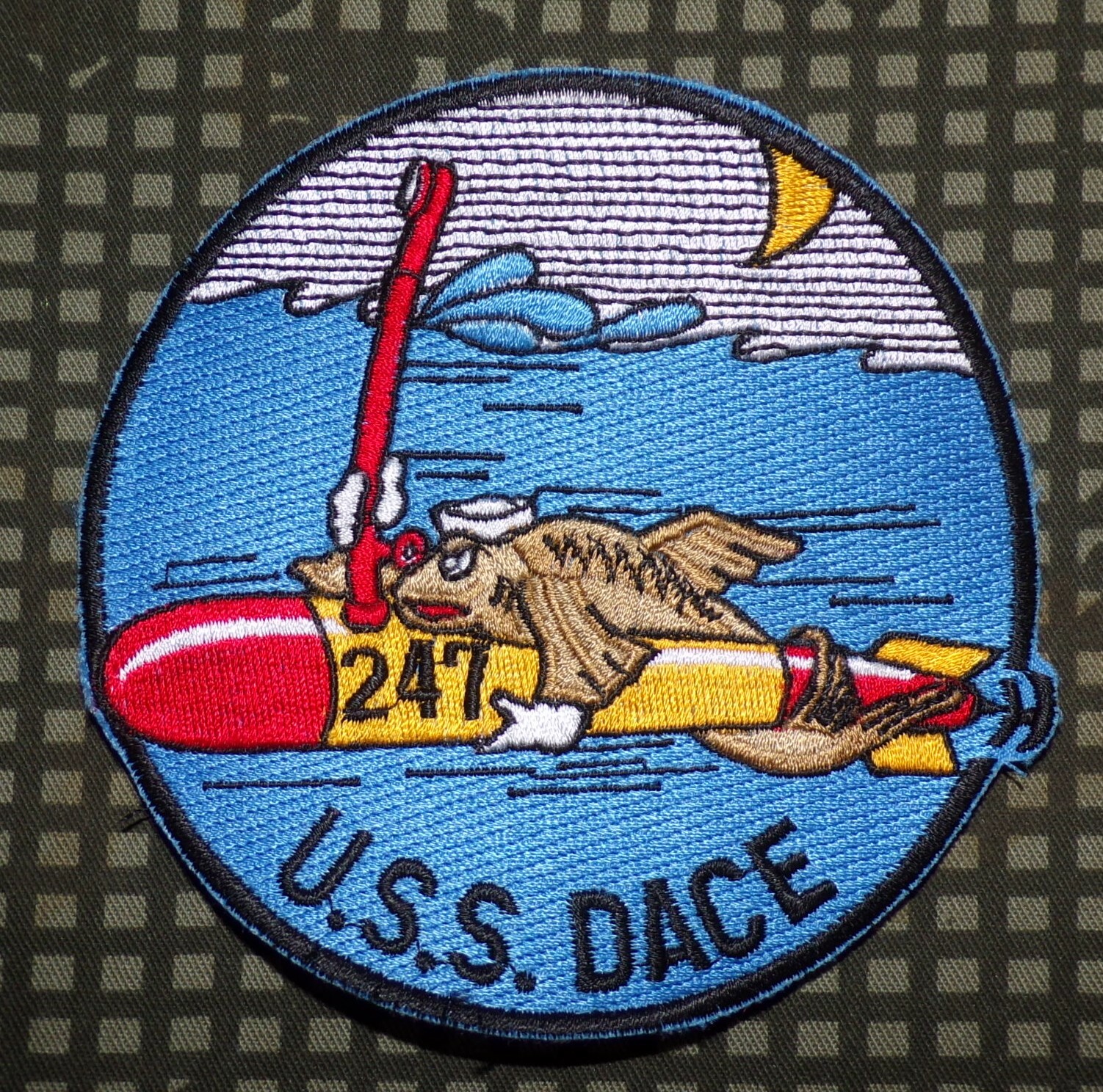 US Navy USS Dace SS 247 Submarine Embroidered Full Color Patch