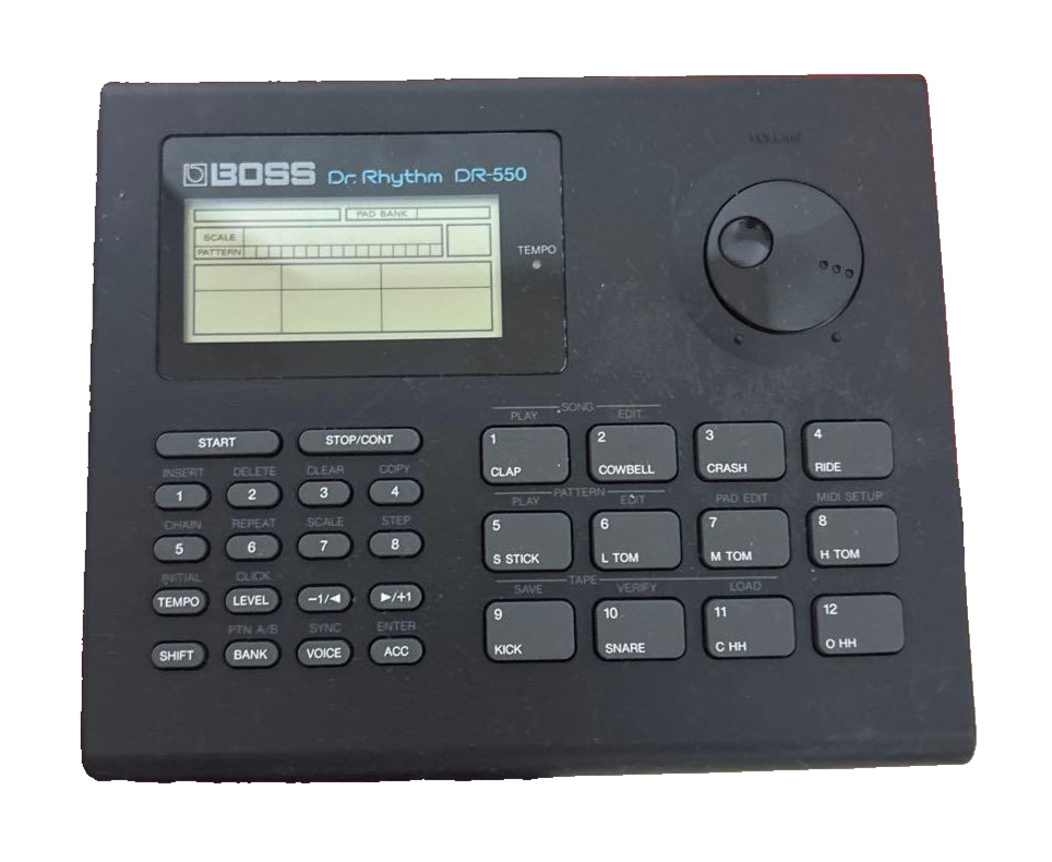 BOSS DR-550 Dr. Rhythm Drum Machine TESTED Woking See notes MADE IN JAPAN