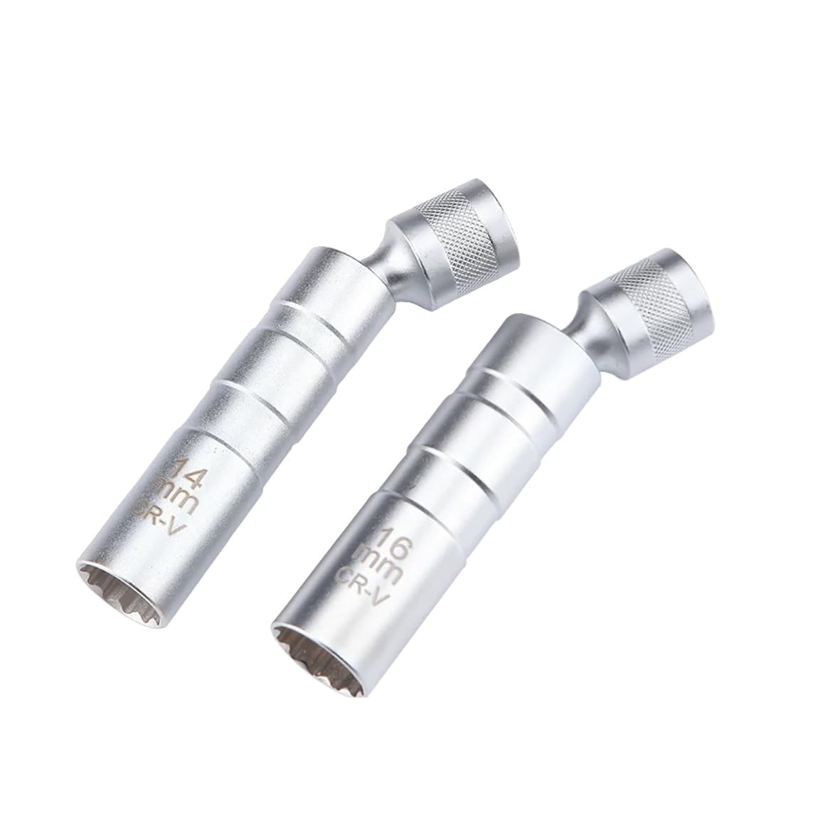 2PC 14mm&16mm （9/16"&5/8"） Magnetic Swivel Spark Plug Socket