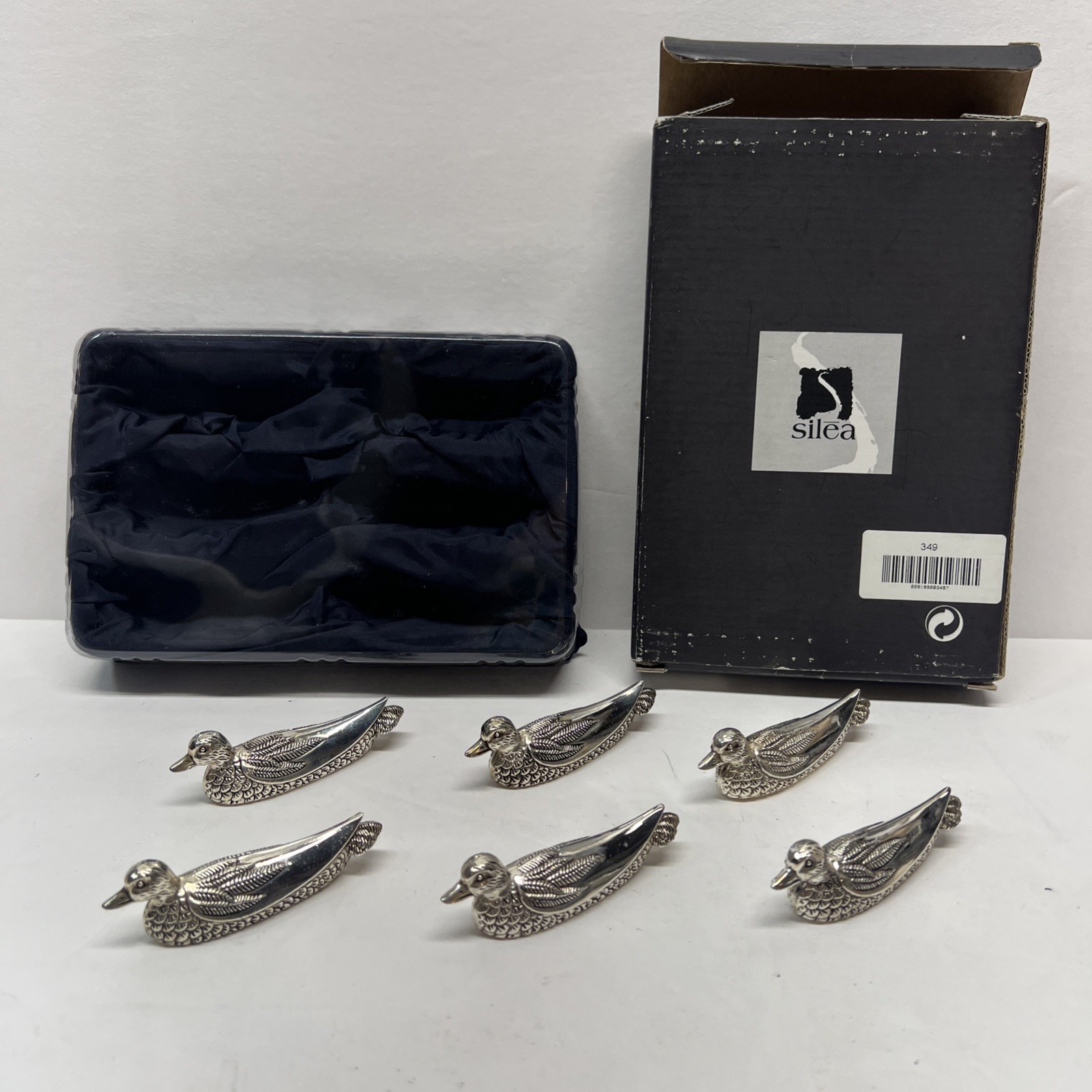 Vintage Silea France Silverplate Duck Knife Rests Set Of 6