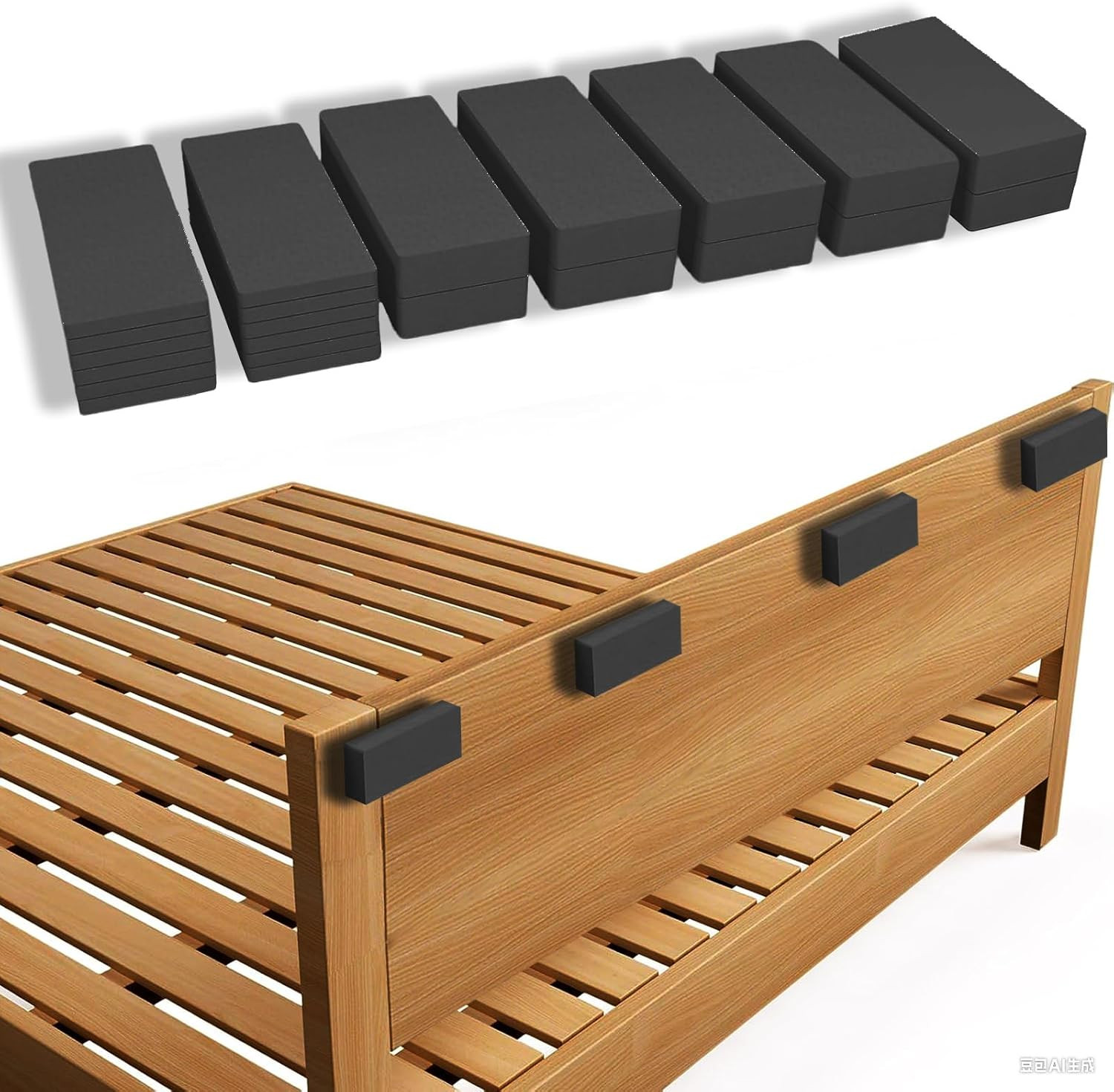 22 PCS EVA Foam Wall Protectors for Furniture, Soundproof Pads, Black