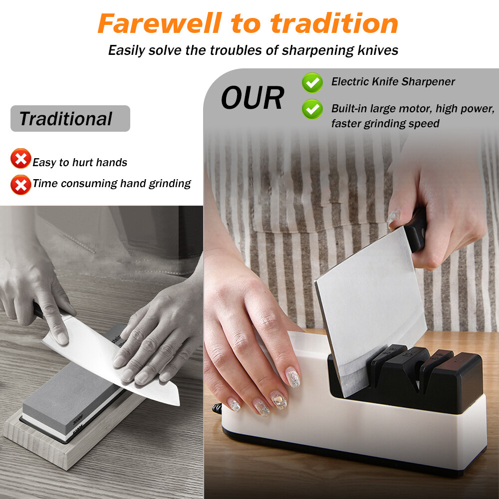 Afilador De Cuchillos Electrico Profesional De 3 Etapas Para Cuchillos De Cocina
