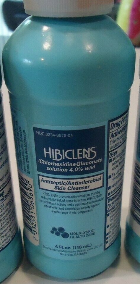 Lot of (3) Hibiclens Antiseptic/Antimicrobial Skin Cleanser   4 Fl. oz (118ml)