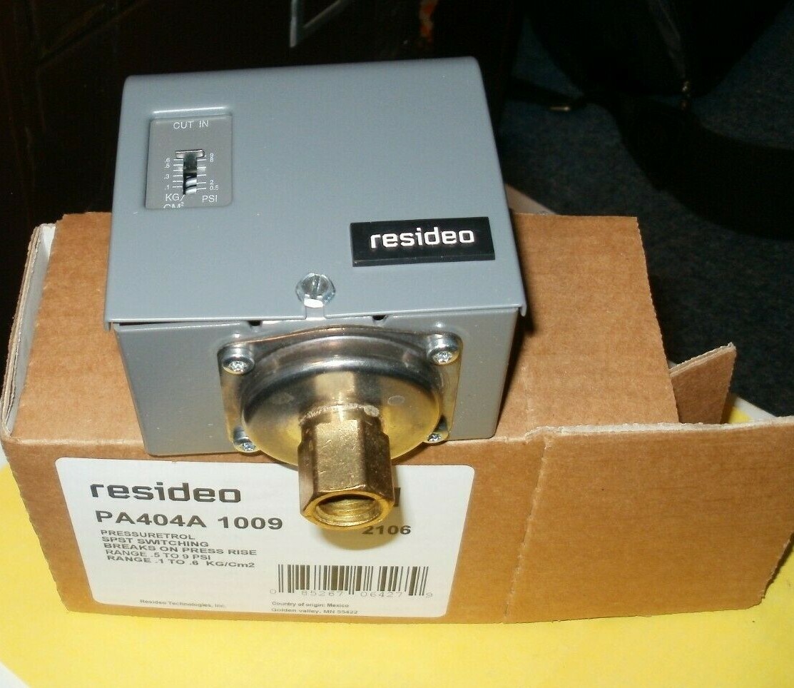 HONEYWELL/RESIDEO PA404A1009 PRESSURETROL BRAND NEW