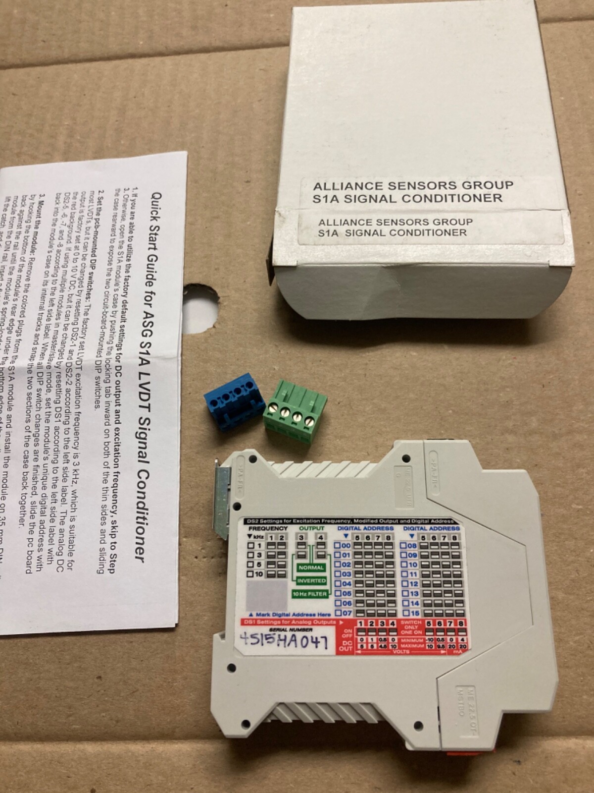 NEW IN BOX ASG S1A AC-LVDT Signal Conditioner for power plant FREE SHIP