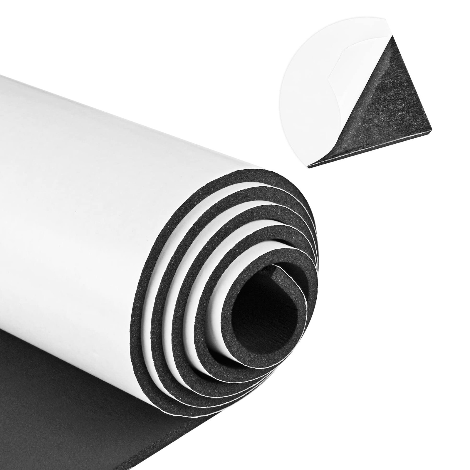 Neoprene Sponge Rubber Foam Sheets with 12 in x 60 x 1/4 in, Black