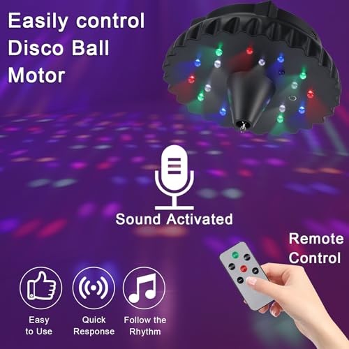 Disco Ball Motor Rotating with Light: Rechargeable Disco Ball Spinner with