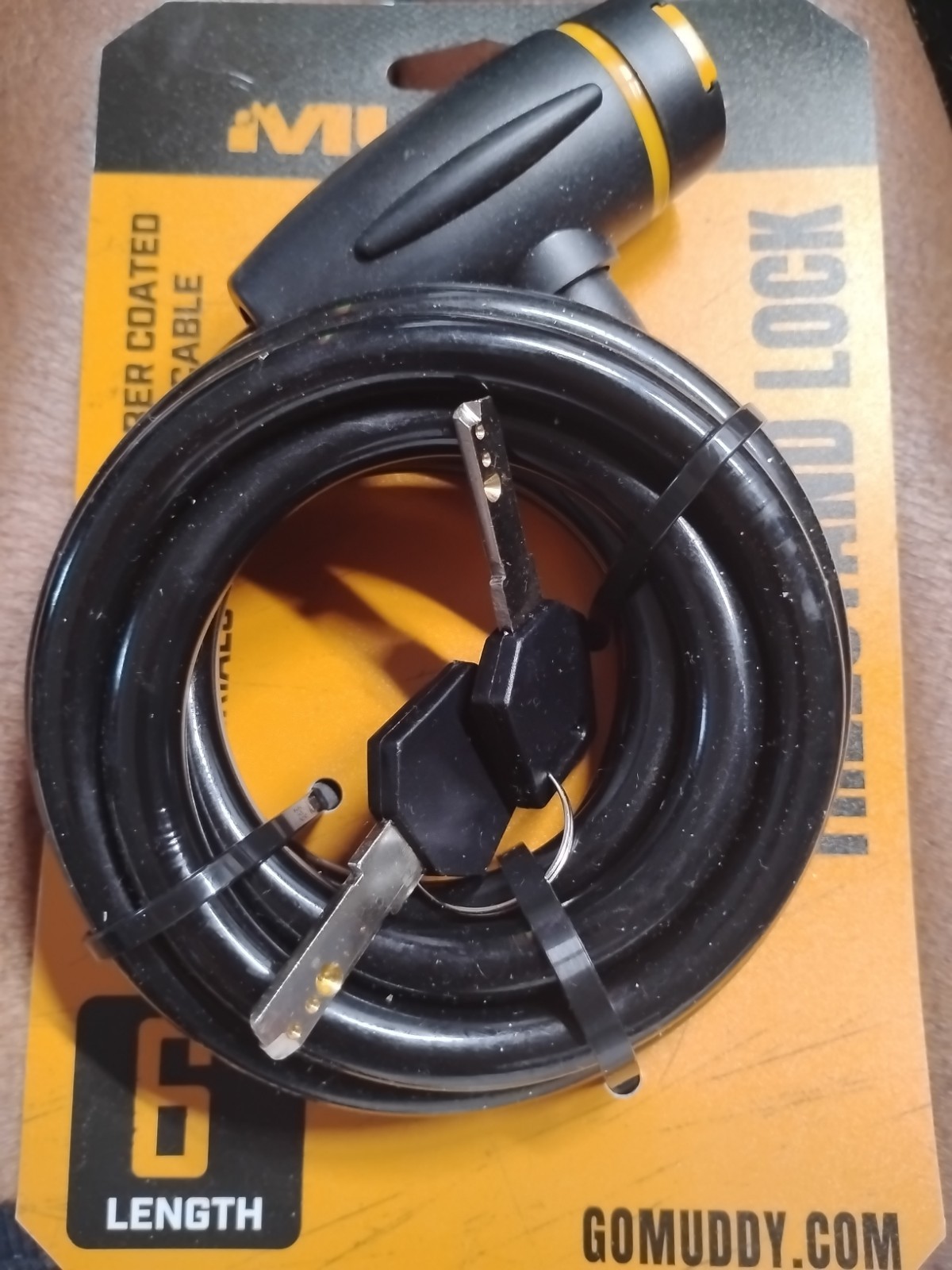Muddy Treestand Lock 2 Keys & Coated 6’ Cable