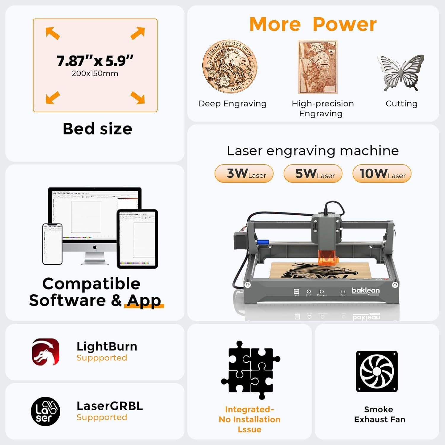 10W Laser Engraving Machine - High Precision Desktop Cutter for DIY Projects