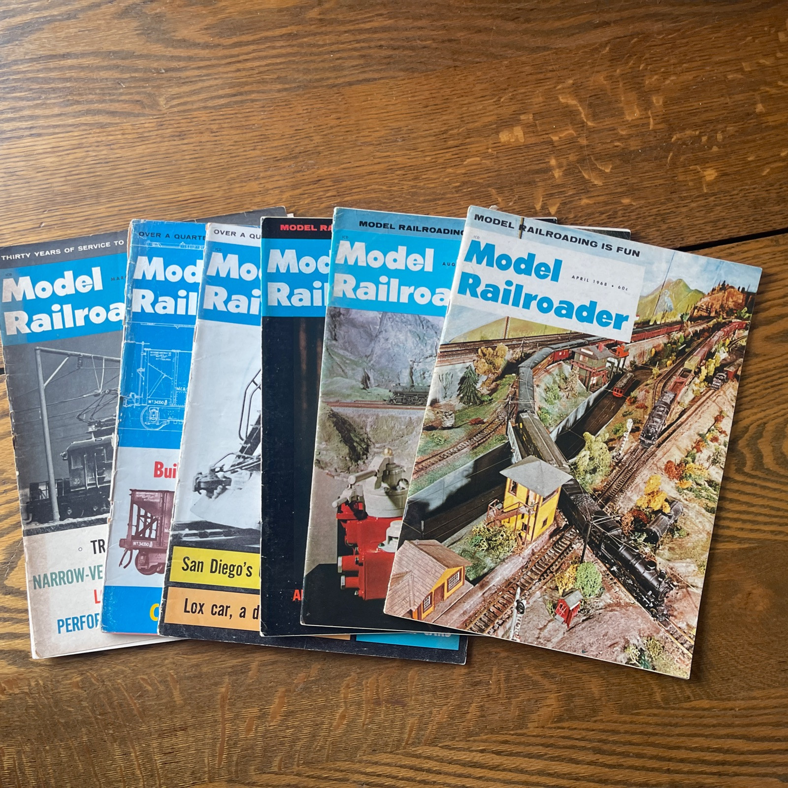 Lot of 6 1963-1969 Issues Of Model Railroader Magazine Vintage trains T21