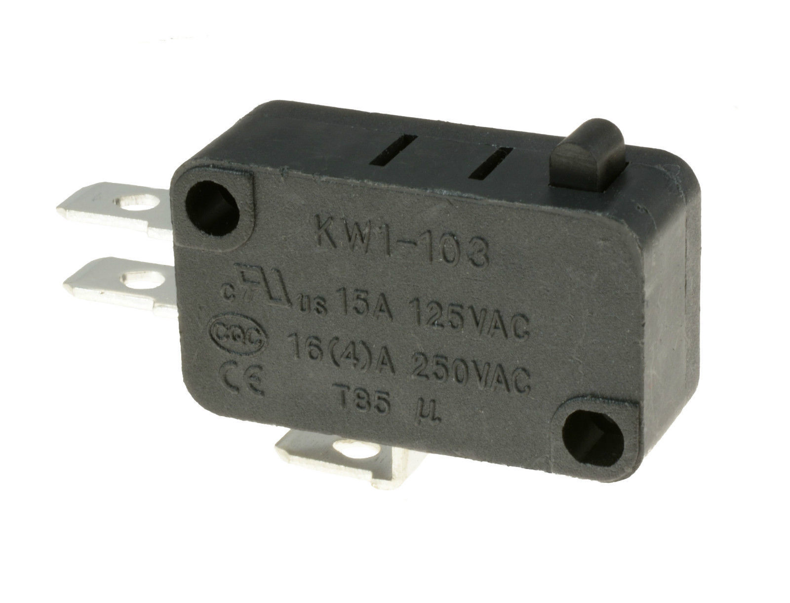 50Pcs Push Button KW1-103 3-Pin Microswitch SPDT 16A Micro Switch