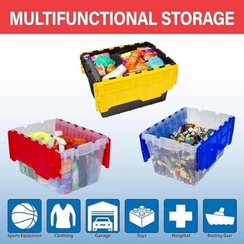 Akro-Mils KeepBox 12 Gallon Storage Container, Nesting and Stackable Plastic