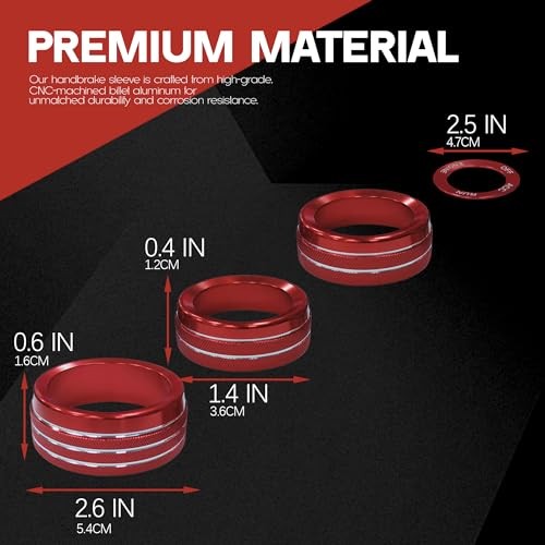 for Challenger Engine Start/Stop Sticker & Volume AC Tune Radio Switch Red