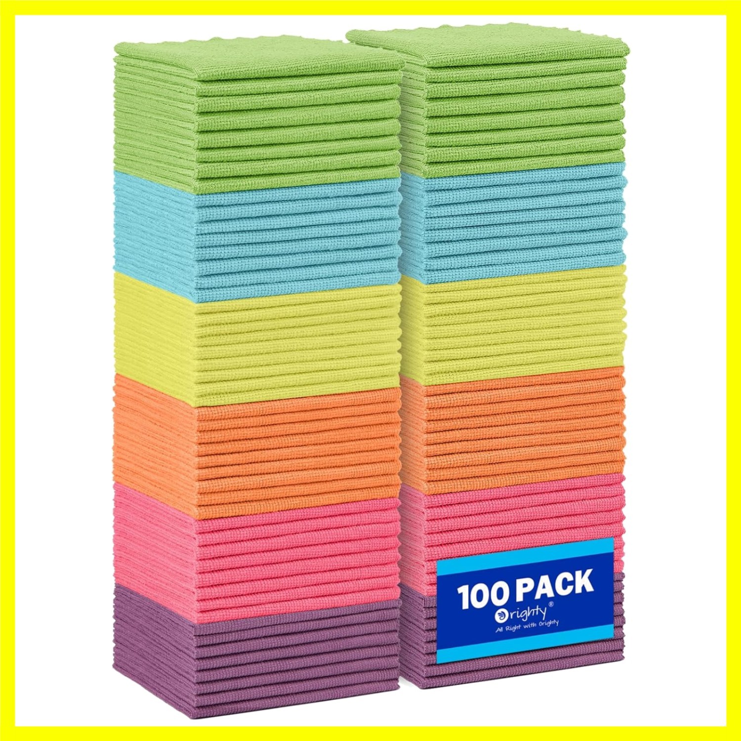 Microfiber Cleaning Cloth Bulk, 100 Pack Cleaning Rags, 12 x 11 in | Microfib...