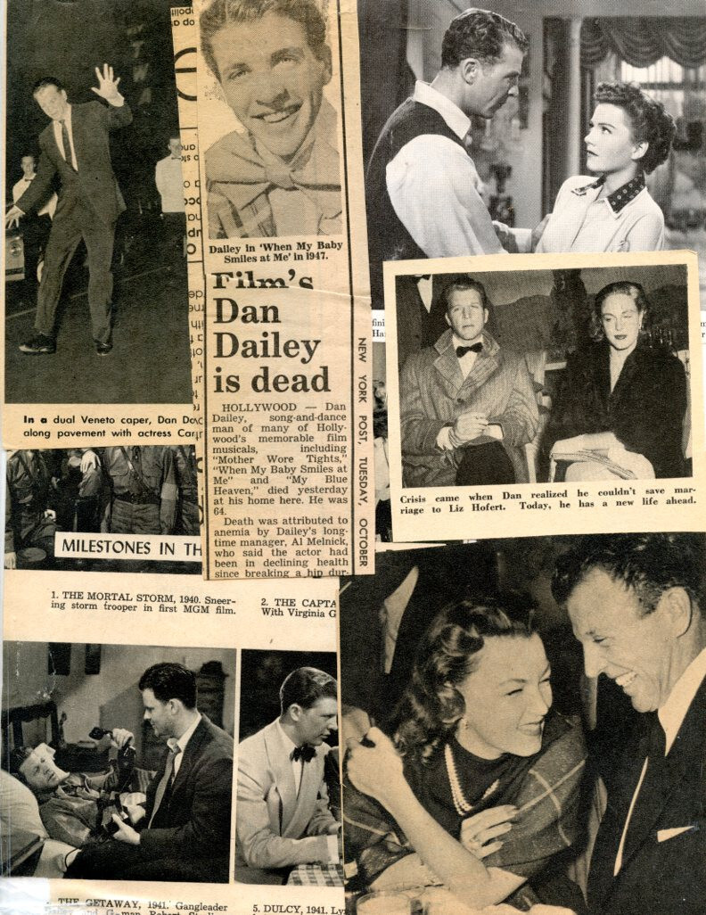 Dan Dailey Magazine Photo Clipping Lot Q5463