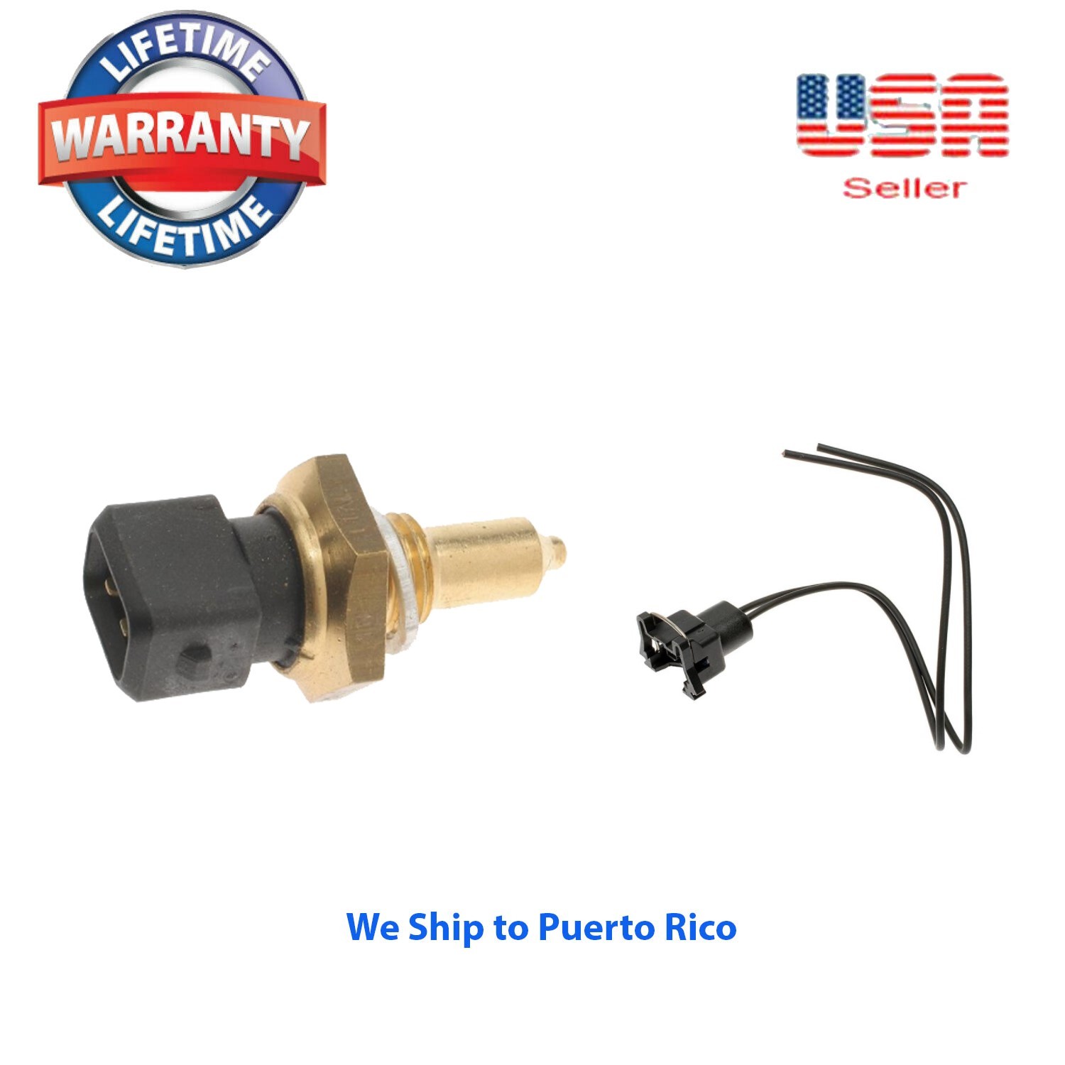 For BMW 318 325 530 540 740 750 X5 X6 Z3 Coolant Temp Sensor + CONNECTOR -33155