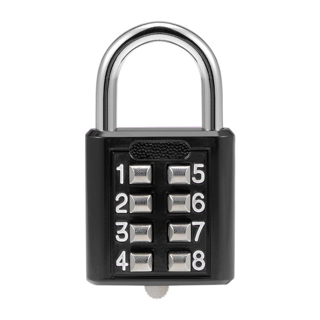 8-Digit Combination Padlock Pad Lock Push Button Lock for Locker Cabinet Black