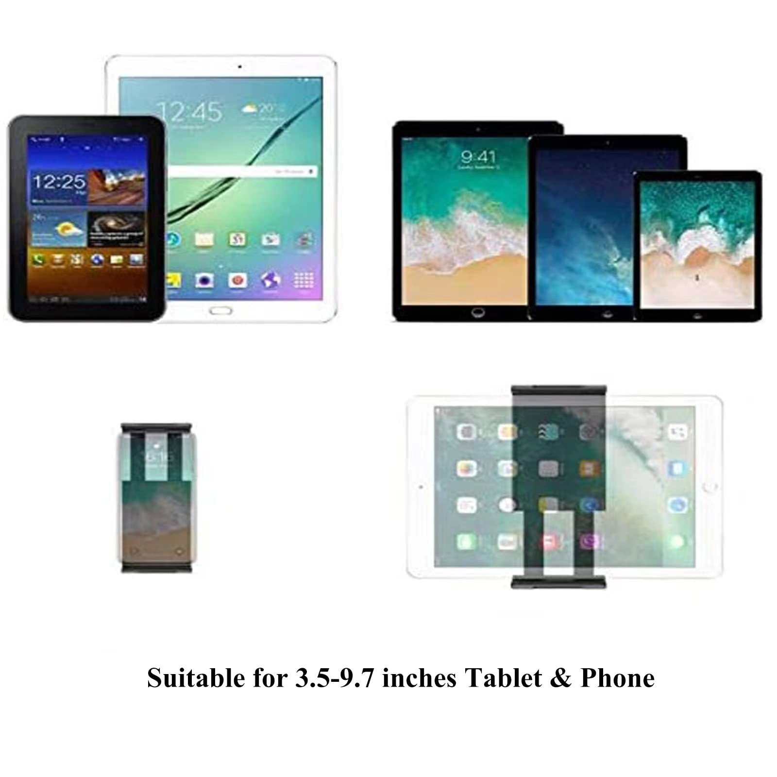 Creatop Tablet Floor Stand with Flexible Gooseneck and Stable Base, Tablet St...