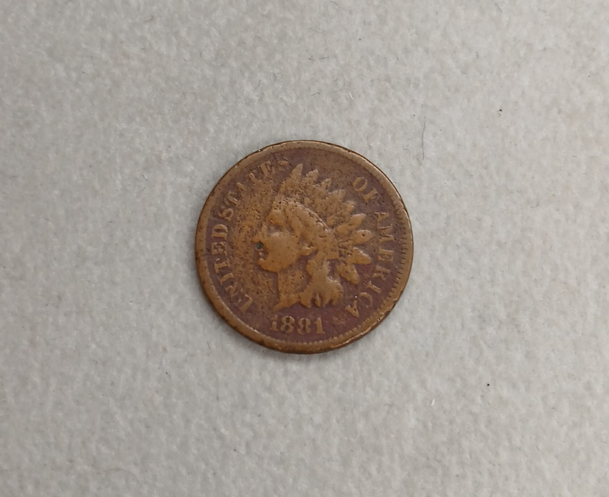 1881 Indian Head Cent 1c US Penny Coin 39,211,575 minted TP-0757