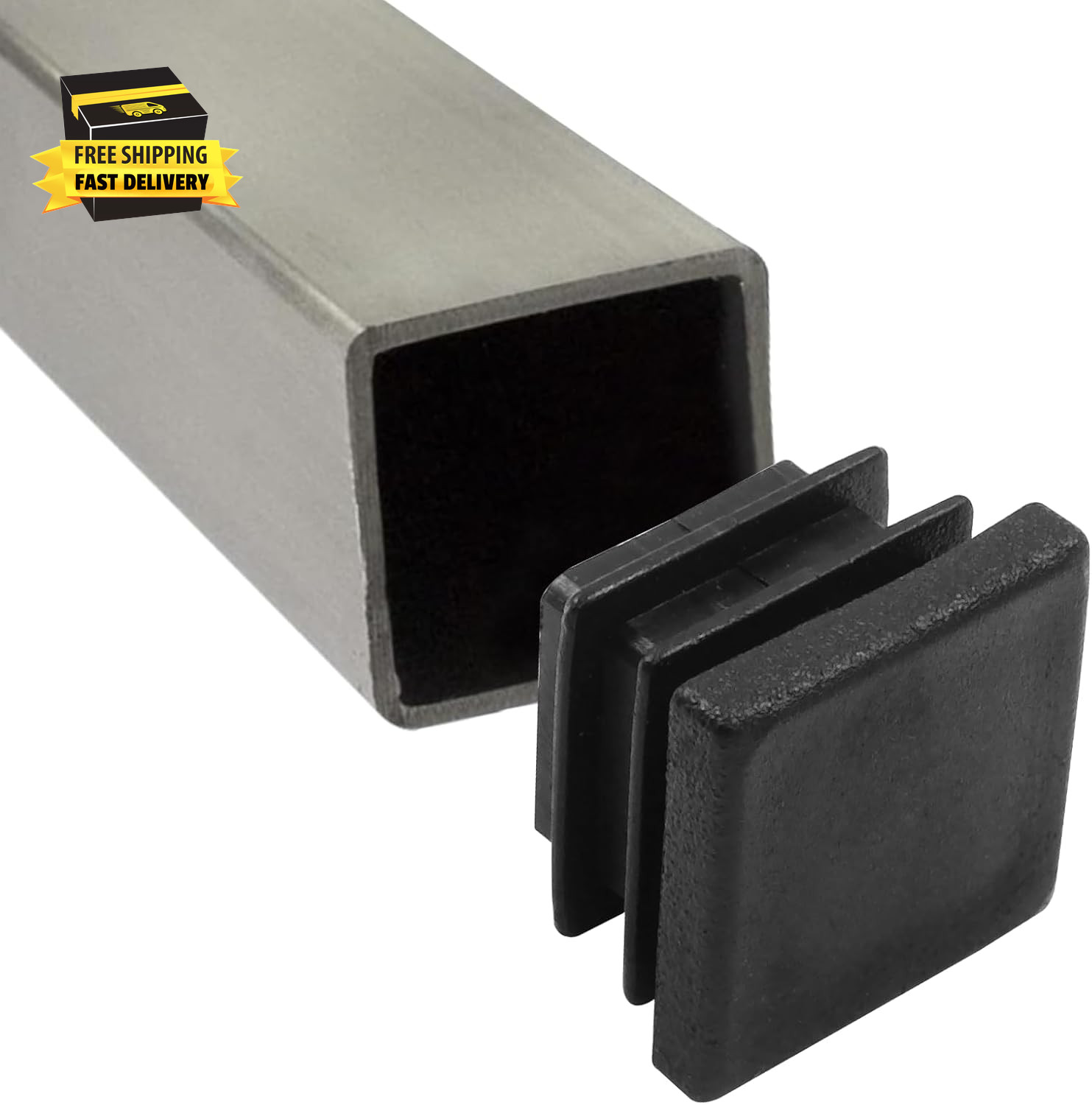 12 Pack 3/4 Inch (19Mm) Square Plastic Plug, Square End Caps, Square Plastic End