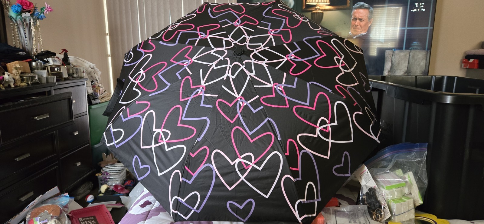 Vintage Mary Kay Umbrella Tote Hearts B14