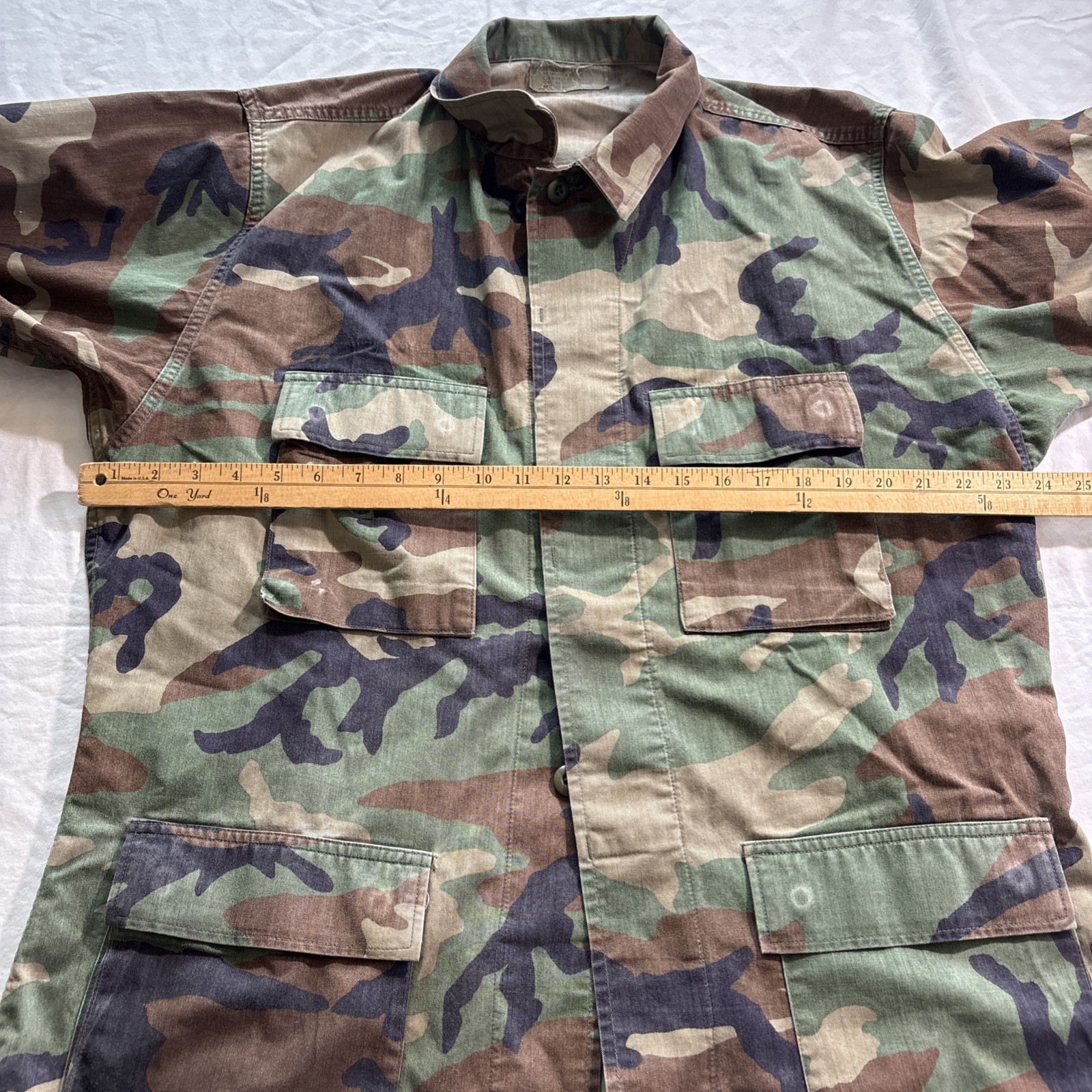 Military Issue Camo Shirt Jacket Large Longe