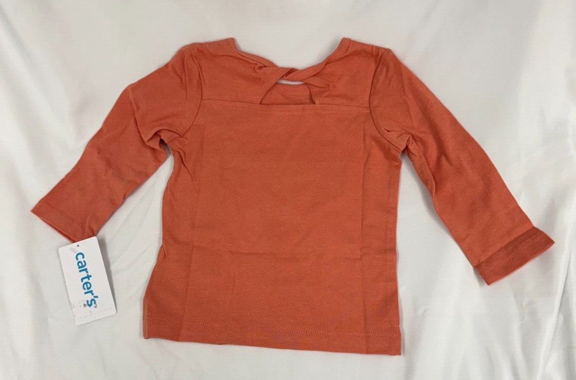 Carter's Girls Nature is Magical Orange Long-sleeve T-Shirt, 9 months, NWT