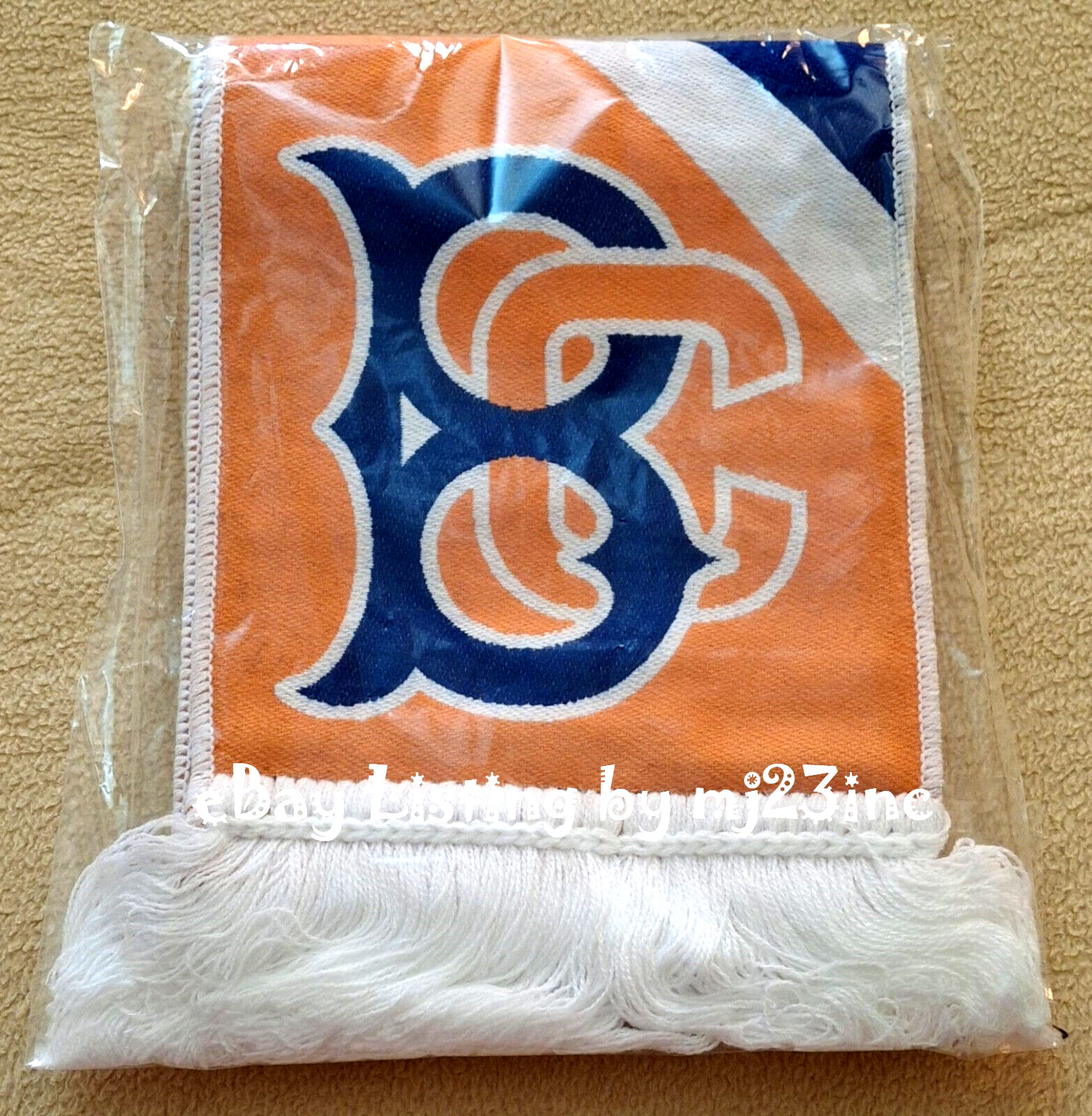2024 BROOKLYN CYCLONES SGA BC LOGO SOCCER SCARF ORANGE BLUE NEW YORK METS MiLB
