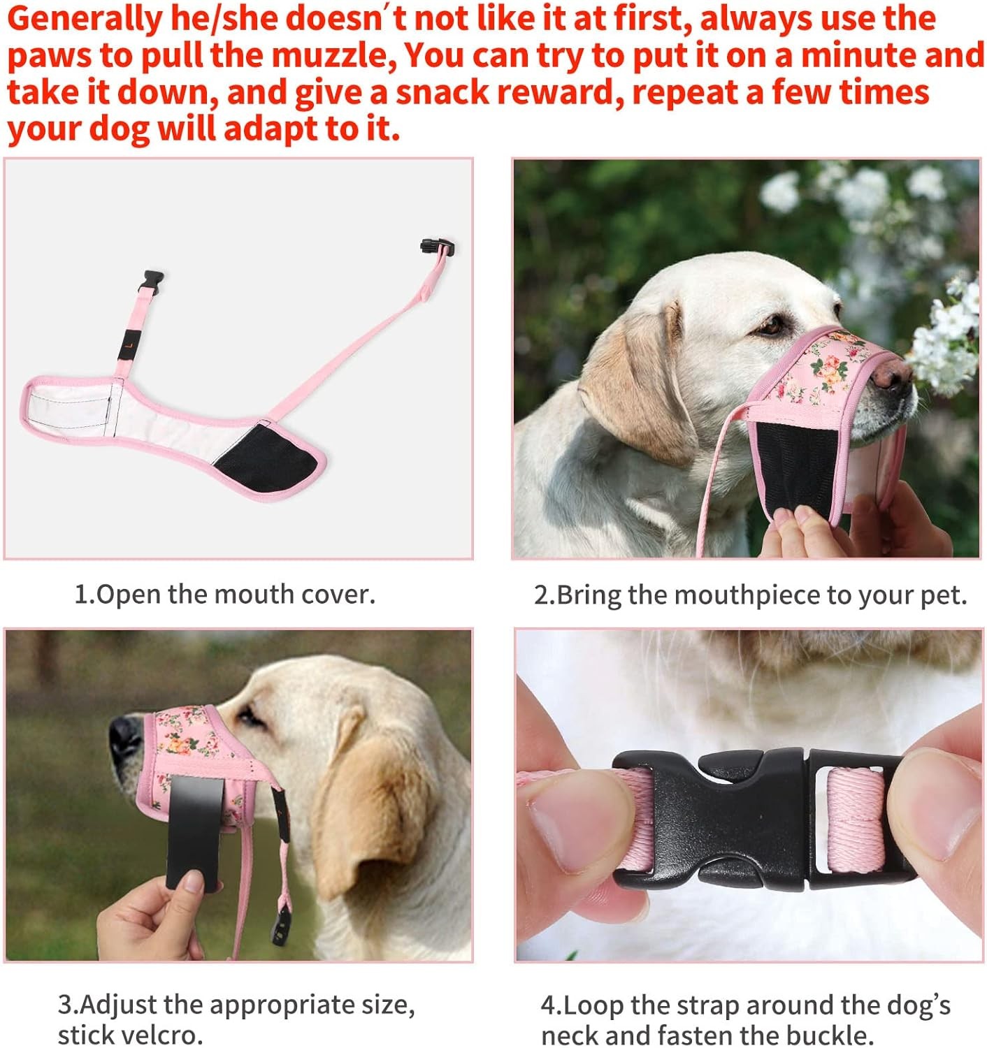 Dog Muzzle,Soft Nylon Muzzle Anti Biting Barking Chewing,Air Mesh Breathable New