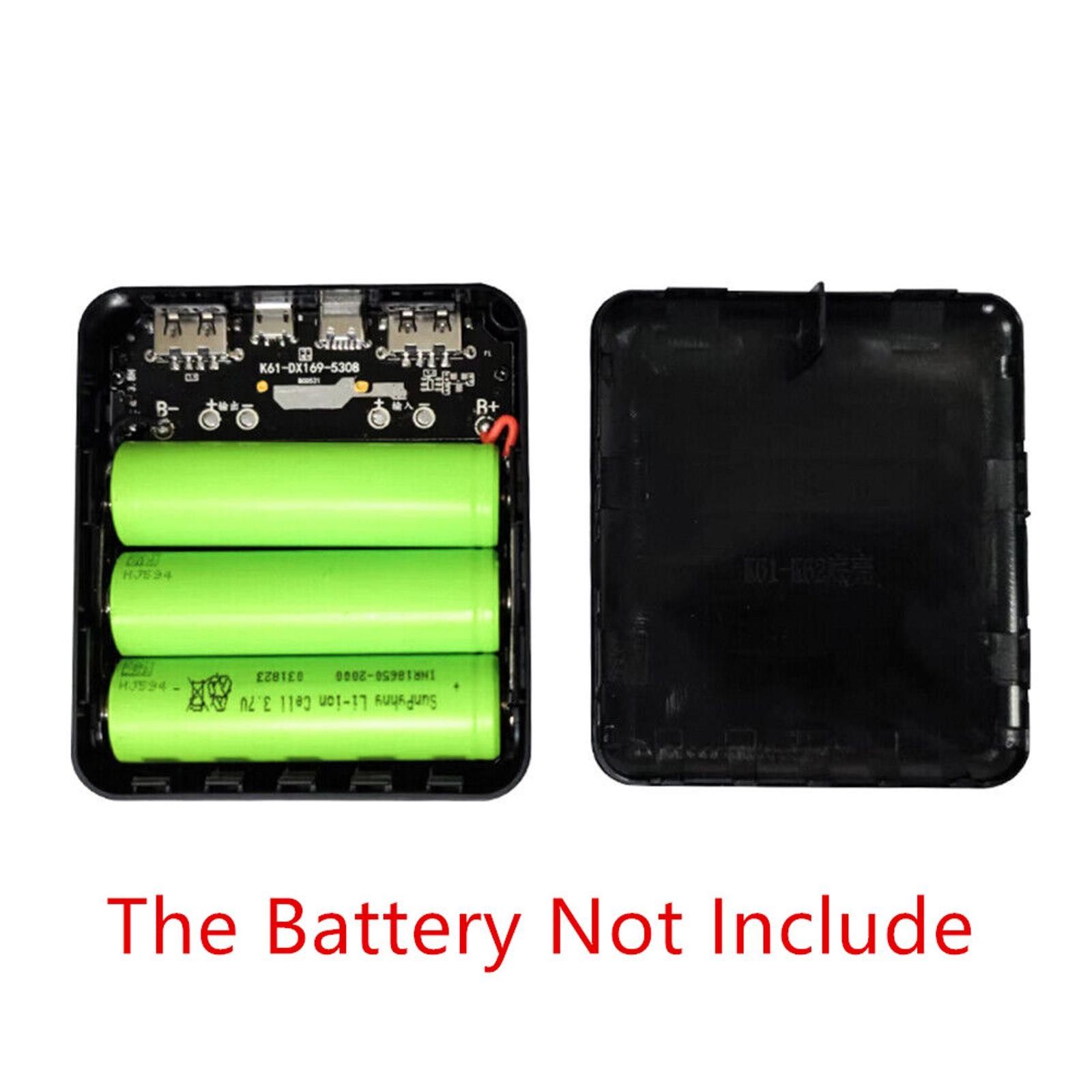 3x18650 Battery Charger Box Power Bank Holder DIY Shell Case Dual USB Shell