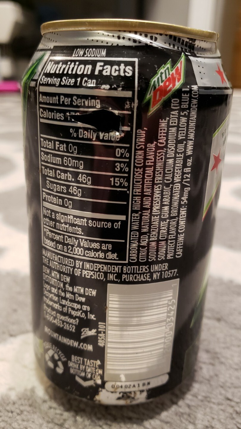 Mountain Dew 2010 Distortion Soda Dewmocracy Empty READ